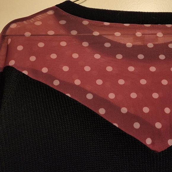 Lularoe Polka Dot Neck Long Sleeve Sweater M - Picture 5 of 5
